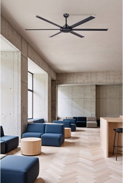 FARO 34203 - Stropní ventilátor ROTTERDAM XL černá pr. 200 cm + dálkové ovládání