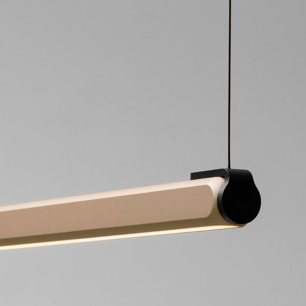 Zlaté kovové závěsné LED světlo Nova Luce Lios 123 cm