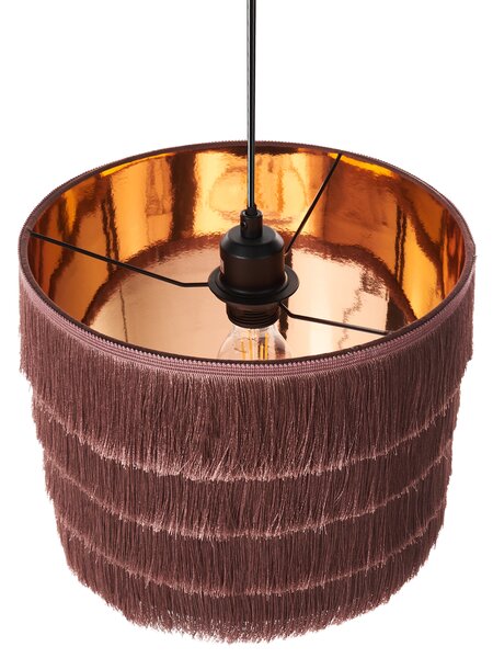 Závěsná lampa SUAPURE Tkanina Růžová