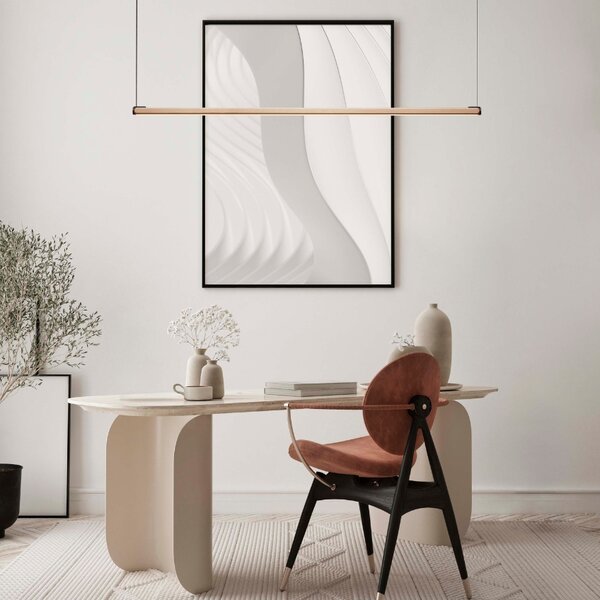 Zlaté kovové závěsné LED světlo Nova Luce Lios 123 cm
