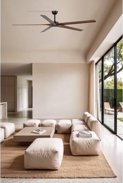 FARO 34190WT - Stropní ventilátor BIGWOOD XL borovice/černá pr. 200 cm WT + DO