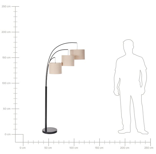 Stojací lampa CARONI Len Béžová