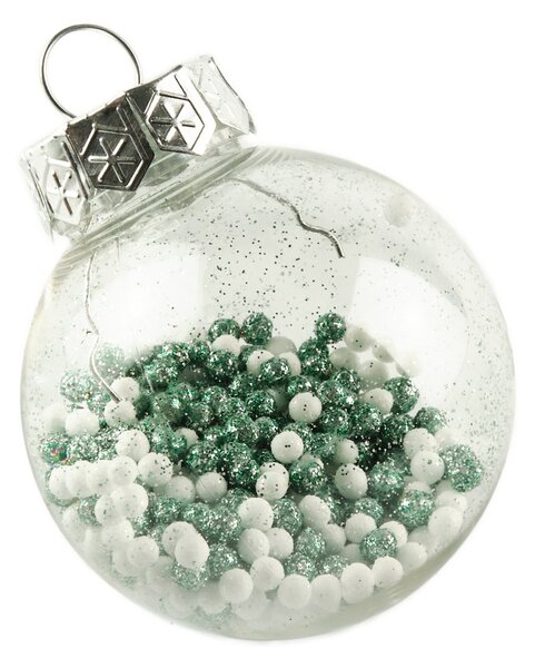 DECOLED Sada ozdob, prům. 6 cm, zelená