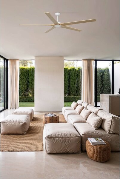FARO 34191WT - Stropní ventilátor BIGWOOD XL borovice/bílá pr. 200 cm WT + DO