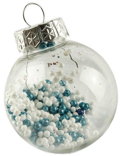 DECOLED Sada ozdob, prům. 6 cm, tyrkysová