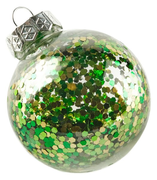 DECOLED Sada ozdob, prům. 7 cm, tmavě zelená