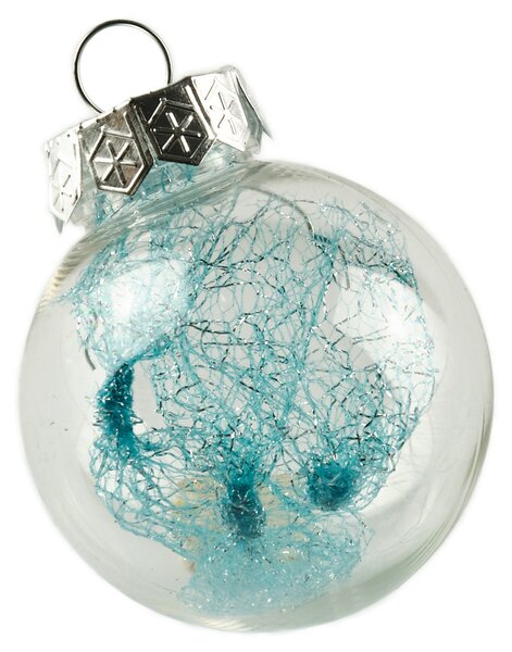 DECOLED Sada ozdob, prům. 6 cm, tyrkysová