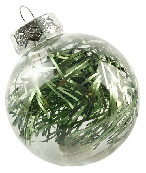 DECOLED Sada ozdob, prům. 7 cm, tmavě zelená