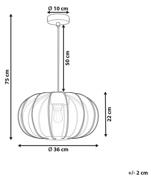 Závěsná lampa TOCUYO Černá