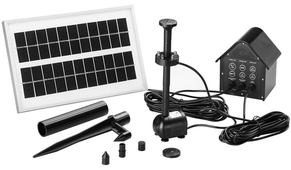 Deuba Solární fontána LED 260 l/h