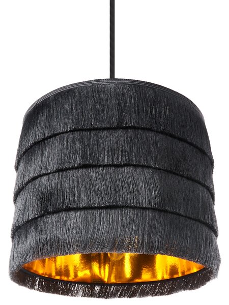 Závěsná lampa SUAPURE Tkanina Černá