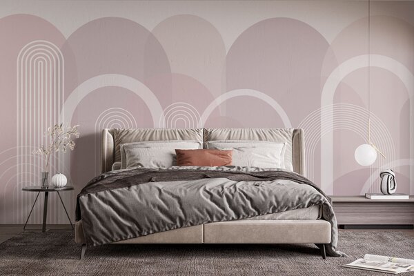 Fototapety Geometrické oblouky boho, Fototapety abstraktní, w02935 : uwalls.cz