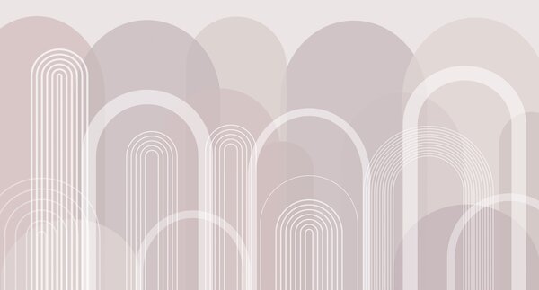 Fototapety Geometrické oblouky boho, Fototapety abstraktní, w02935 : uwalls.cz