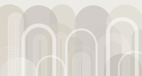 Fototapety Geometrické oblouky boho, Fototapety abstraktní, w02935v1 : uwalls.cz