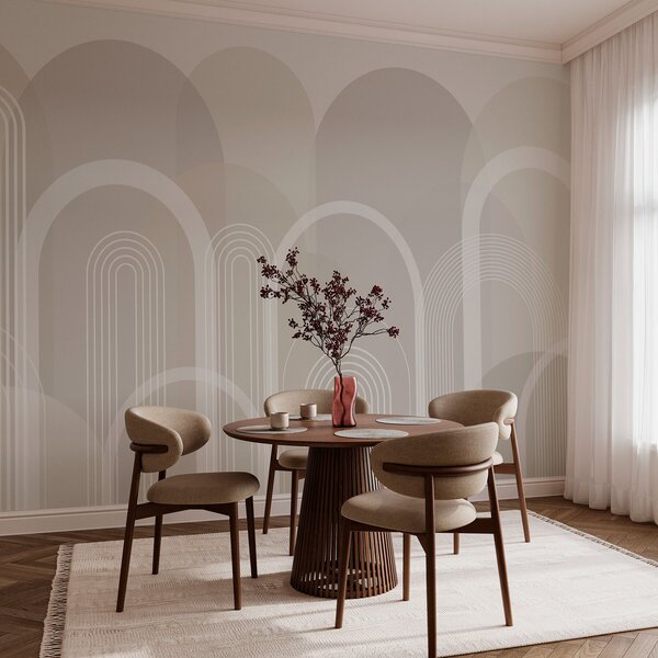 Fototapety Geometrické oblouky boho, Fototapety abstraktní, w02935v1 : uwalls.cz