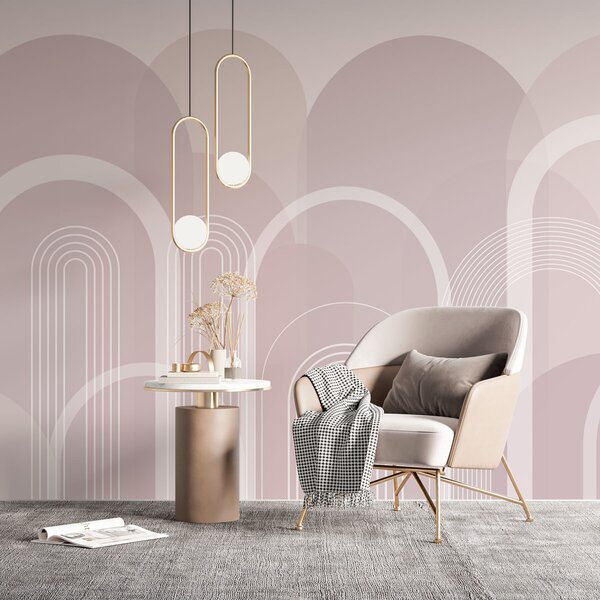 Fototapety Geometrické oblouky boho, Fototapety abstraktní, w02935 : uwalls.cz