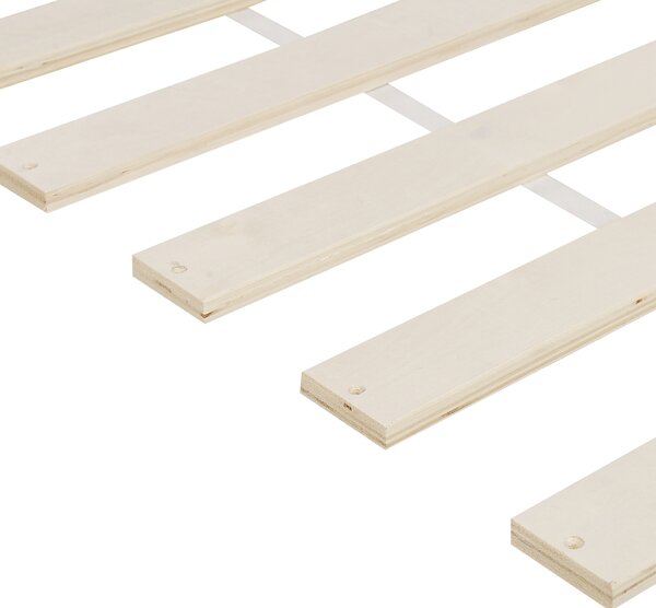 Postel se 4 zásuvkami Borovicové dřevo OLENDON 90 x 200 cm Bílá