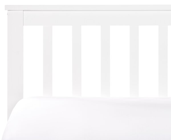Postel se 4 zásuvkami Borovicové dřevo OLENDON 90 x 200 cm Bílá