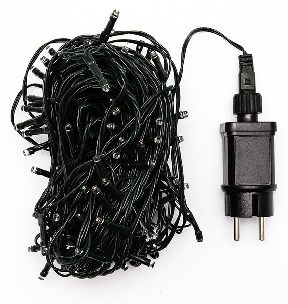 DECOLED LED světelný řetěz, venkovní, 40 m, barevný, 200 diod, černý kabel, IP44, vč. zdroje