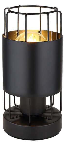 RABALUX Stolní industriální kovová lampa DIMITRI, 1xE27, 40W, kulatá, černá 003124