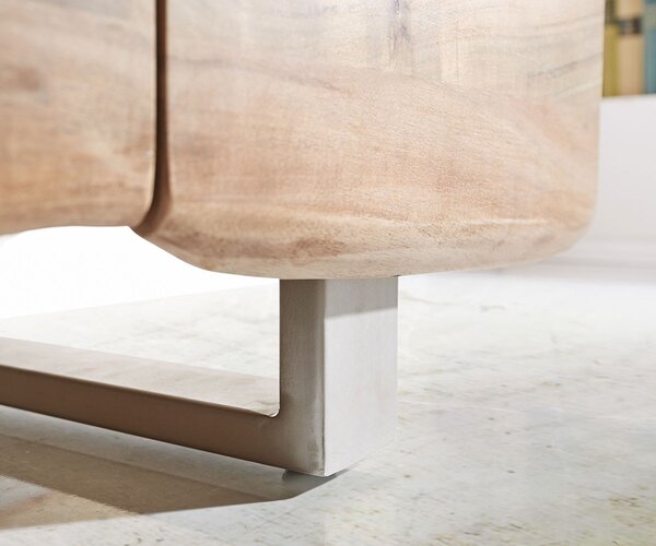 DELIFE Komoda Live-Edge 172 cm akácie přírodní 4 dvířka 4 zásuvky