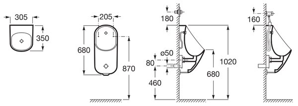 Roca Proton pisoár A3590J3000
