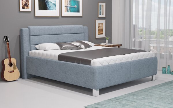 Manželská postel Tenessee 180x200 s úložným prostorem, matrace Premium Barva látky na korpus: šedý vzor