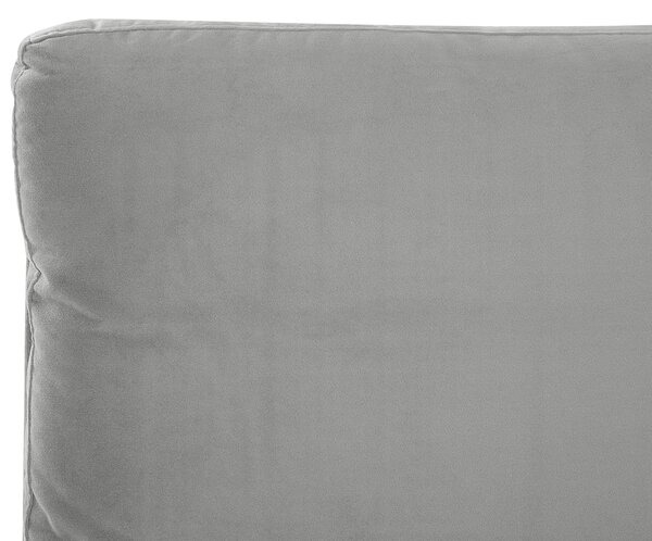 Postel Umělý samet MELLE 140 x 200 cm Šedá