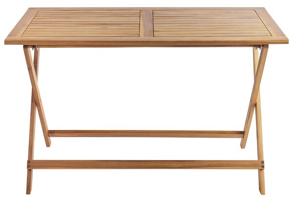 Zahradní jídelní stůl PROSSEDI 120 cm 60 cm Akáciové dřevo Hnědá