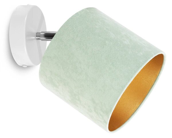 Stropní svítidlo MEDIOLAN, 1x pistáciové/zlaté textilní stínítko, (výběr ze 2 barev konstrukce - možnost polohování)