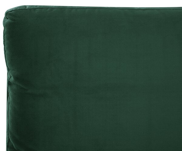Postel Umělý samet MELLE 140 x 200 cm Smaragdová