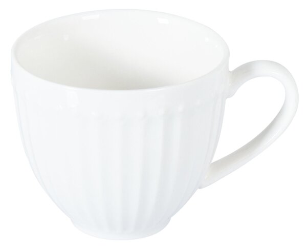 Sada 4 šálků s podšálky COWSLIP Porcelán Bílá