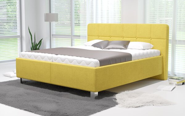 Manželská postel Roxy 180x200 s úložným prostorem, matrace Standard Barva látky na korpus: As. 8 - žlutá