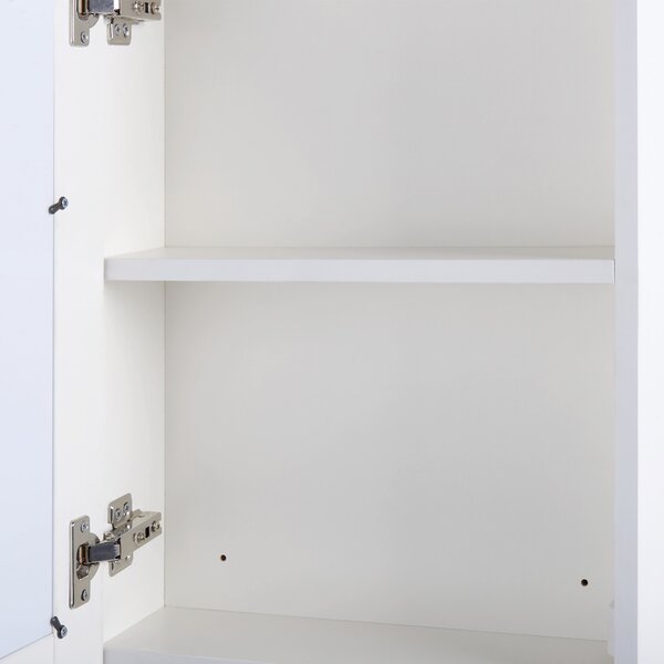 Nástěnná zrcadlová skříňka do koupelny LED CAMERON 40 cm 60 cm Bílá