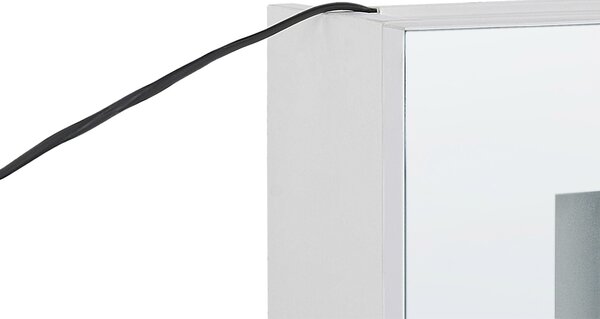 Nástěnná zrcadlová skříňka do koupelny LED CAMERON 40 cm 60 cm Bílá