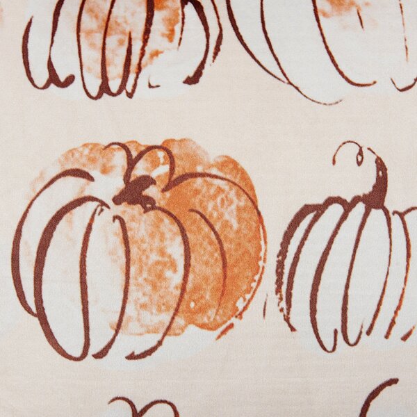 Dekorativní polštář CUCURBITA Umělý samet 45 x 45 cm Béžová Rostlinný vzor