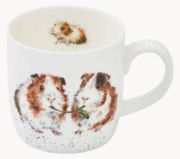 Ručně malovaný hrnek z kostního porcelánu Lettuce Be Friends
