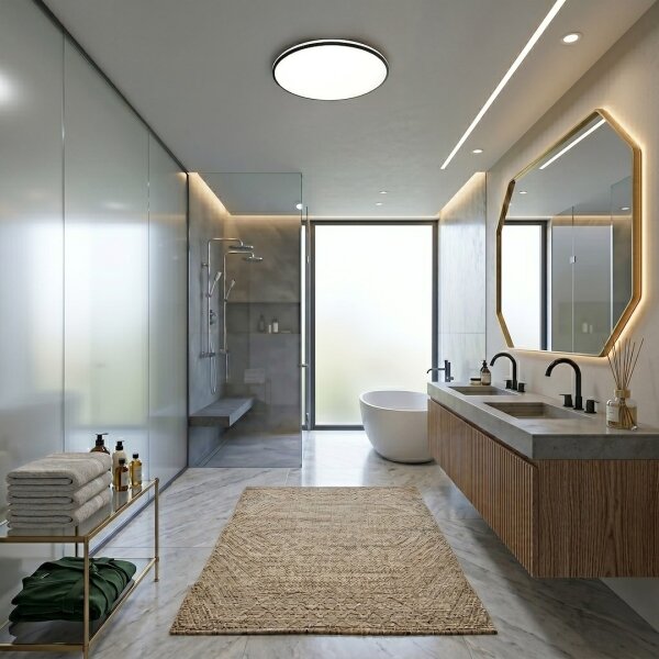LED Stropní svítidlo HUGO LED/21/32/42W/230V 3000/4000/6500K pr. 45 cm IP54 čer