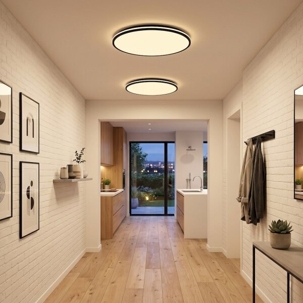 LED Stropní svítidlo HUGO LED/21/32/42W/230V 3000/4000/6500K pr. 45 cm IP54 čer