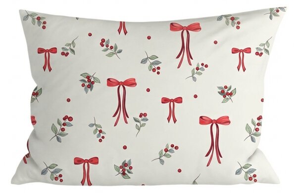 Polybavlněný povlak na polštář HOLLY BOWS POLY 50x70 cm, barevný