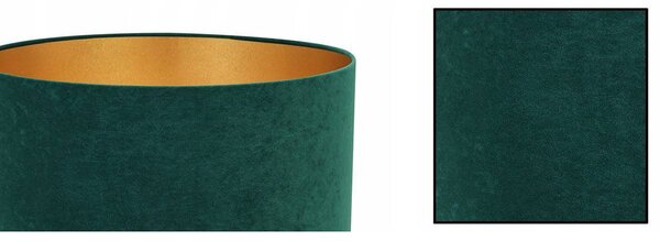 Závěsné svítidlo Mediolan, 1x tmavě zelené/zlaté textilní stínítko, (fi 35cm)