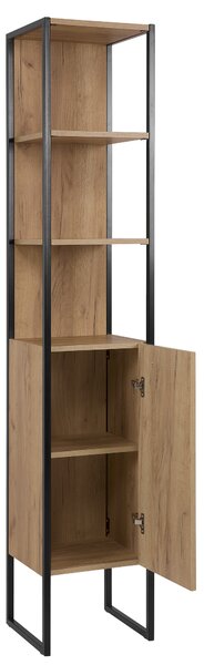 Comad Doplňková koupelnová skříňka vysoká Brooklin 35 zlatý dub craft/černá