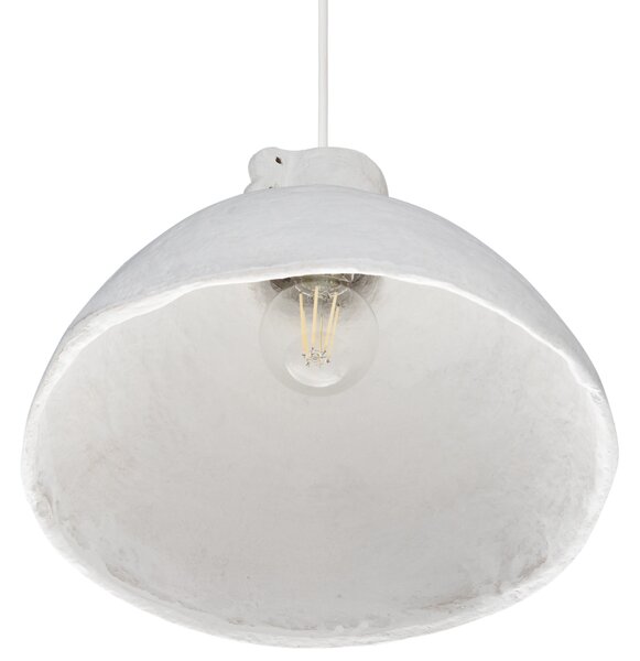 Závěsná lampa MIGUELETE Papírmaš Bílá
