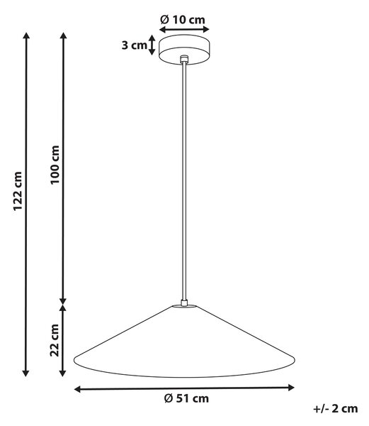 Závěsná lampa PORONGOS Papírmaš Bílá