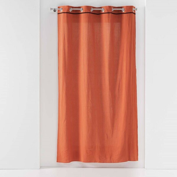 Závěs s kovovými kroužky LINETTE, bavlna, 135 x 240 cm, oranžový