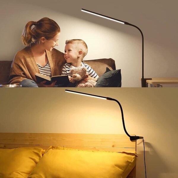 4Leaders Flexibilní stmívatelná LED lampa s klipem černá 71,5 cm