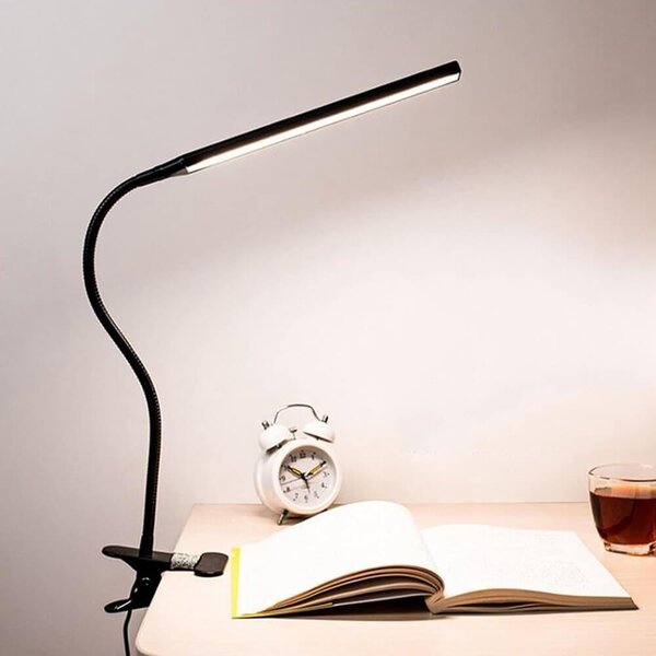 4Leaders Flexibilní stmívatelná LED lampa s klipem černá 71,5 cm