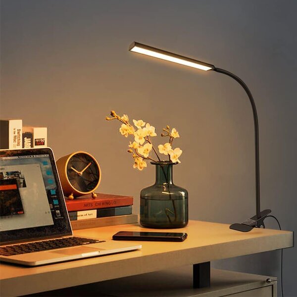 4Leaders Flexibilní stmívatelná LED lampa s klipem černá 71,5 cm