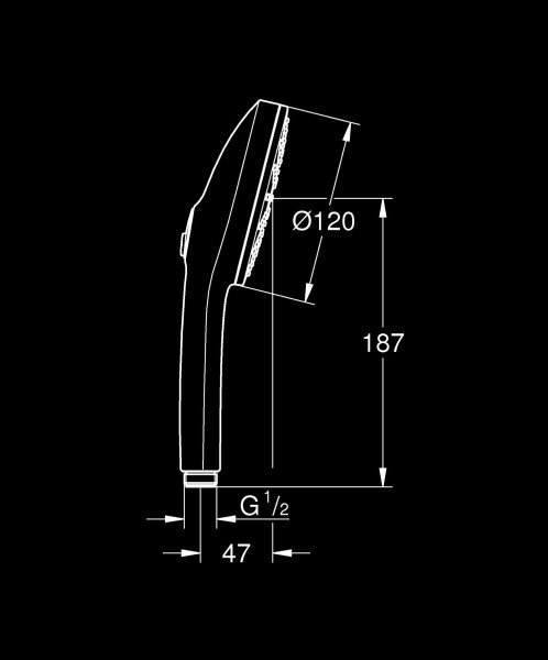 GROHE 1348642430 - Ruční sprcha VITALIO JOY+ 120 mm černá