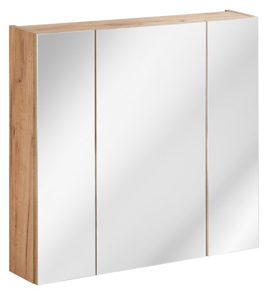 Comad Zrcadlová skříňka bez osvětlení Capri Oak 80 dub zlatý craft